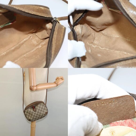 GUCCI GG Supreme Web Sherry Line Shoulder Bag PVC Beige 89 02 066 Auth ep8425 - Picture 13 of 14